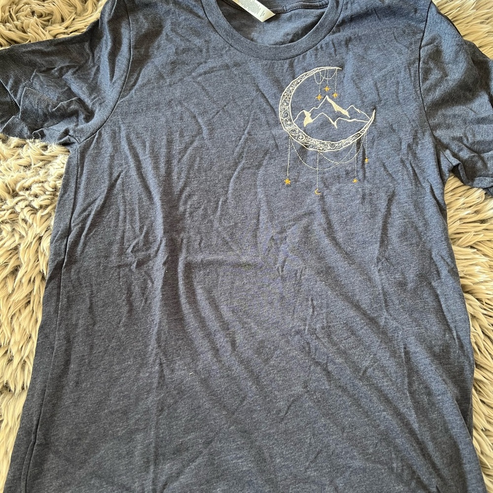 Women’s Blue ACOTAR Embroidered T-Shirt